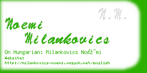 noemi milankovics business card